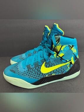 Nike Kobe IX Elite Perspective Size 6.5 Y Turquoise Basketball Shoes 636602-400